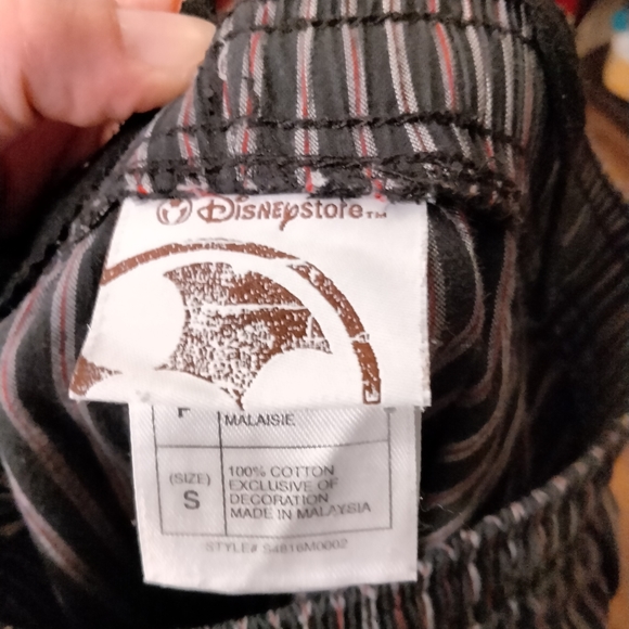 Vintage Disney Store Mickey embroidered pinstripe back pocket sleep pants S - Picture 5 of 6